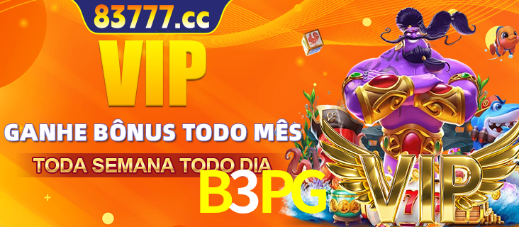 Banner promocional do B3PG oferecendo 100% de recompensas adicionais contínuas para quem fizer o login diário (Daily sign-in), com um mascote de coelho.