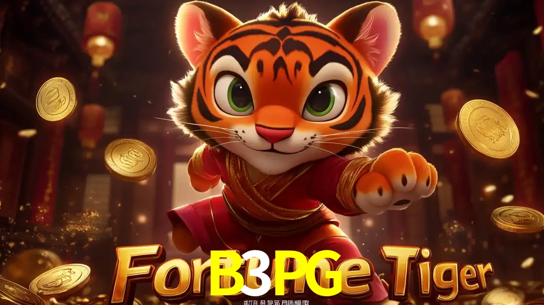 O carismático mascote do jogo de slot Fortune Tiger, um tigre fofo em pose de artes marciais, pronto para trazer sorte e multiplicadores de ganhos no cassino online B3PG.