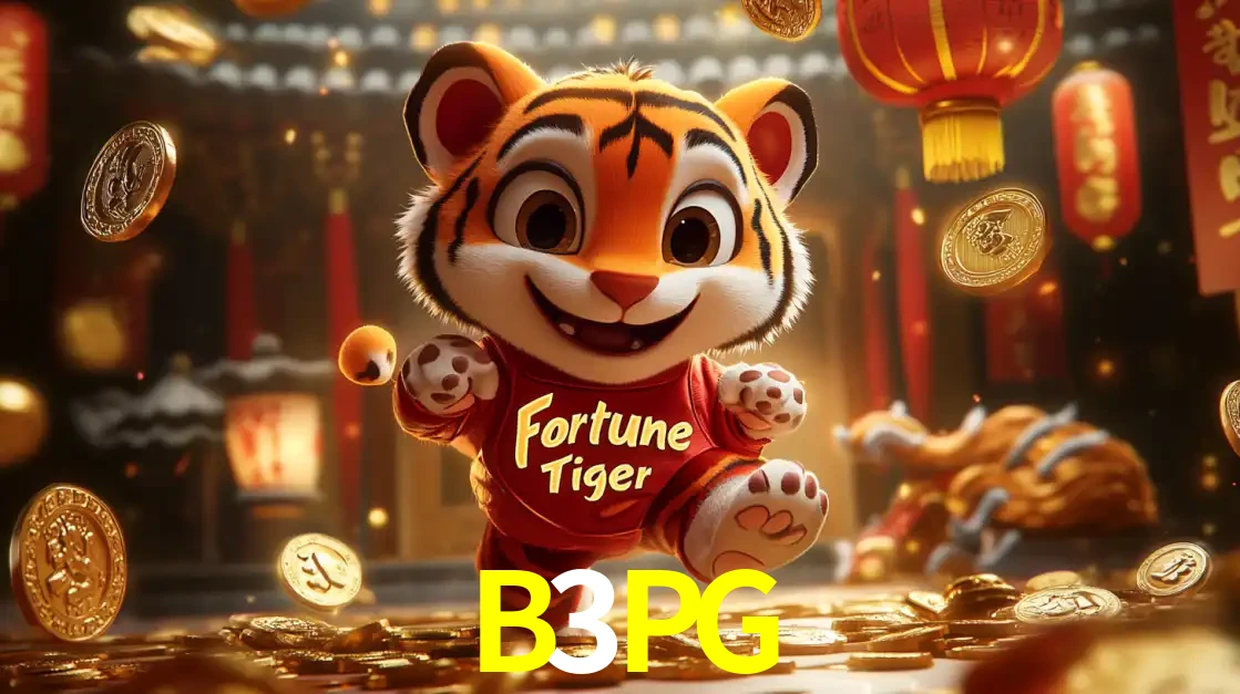 O alegre personagem do Fortune Tiger correndo sobre um caminho de moedas de ouro, simbolizando os grandes prêmios e a diversão do popular jogo de slot do B3PG.